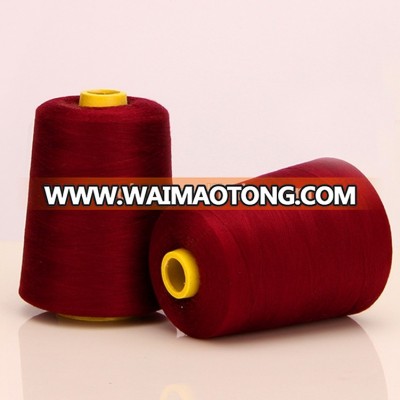 100% Dyed Polyester Spun thread dacron thread stitching polyester thread